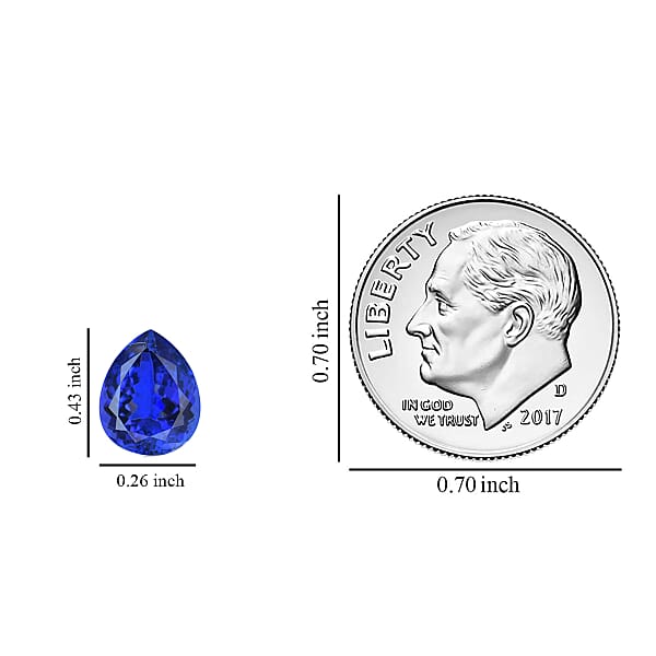 Certified And Appraised AAAA Tanzanite (Pear Free Size) 2.50 Ctw