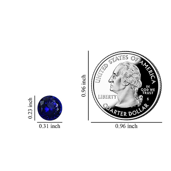 Certified And Appraised AAAA Tanzanite (Rnd 8mm) 2.00 Ctw
