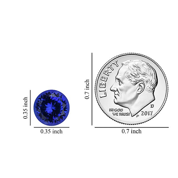 Certified And Appraised AAAA Tanzanite (Rnd 9 Mm) 2.80 Ctw