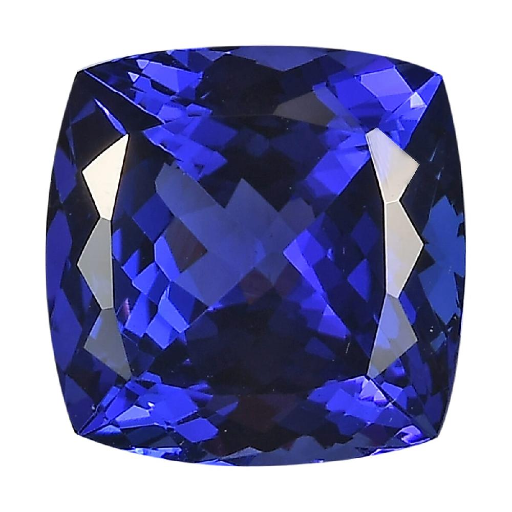 Certified and Appraised AAAA Tanzanite (Sqr Cush Free Size) 15.00 ctw
