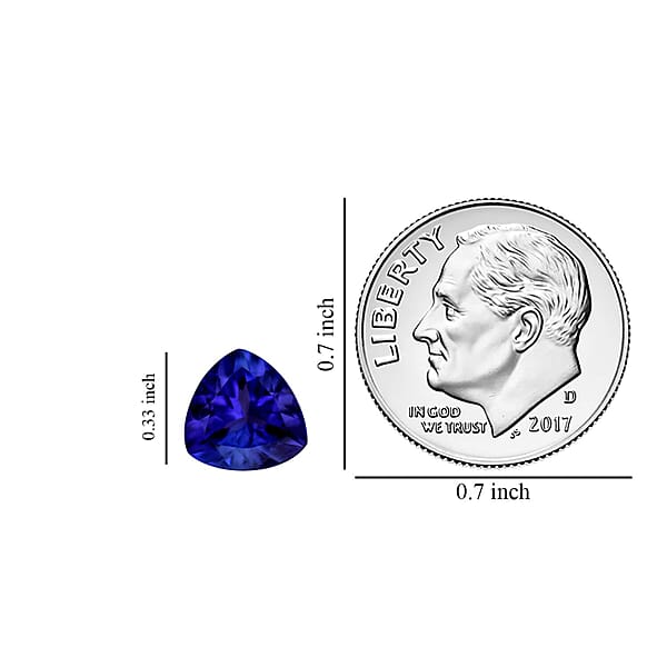 Certified And Appraised AAAA Tanzanite (Trl 8.5 Mm) 2.00 Ctw