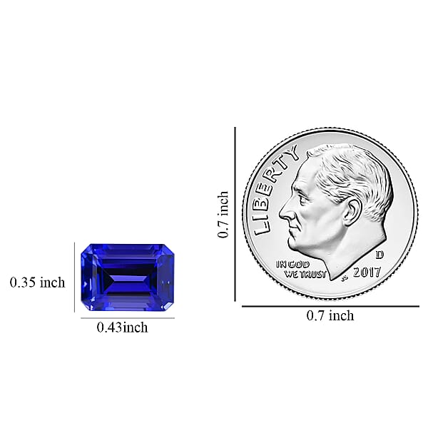 Certified And Appraised AAAA Vivid Tanzanite (Oct Free Size) 9.01 Ctw