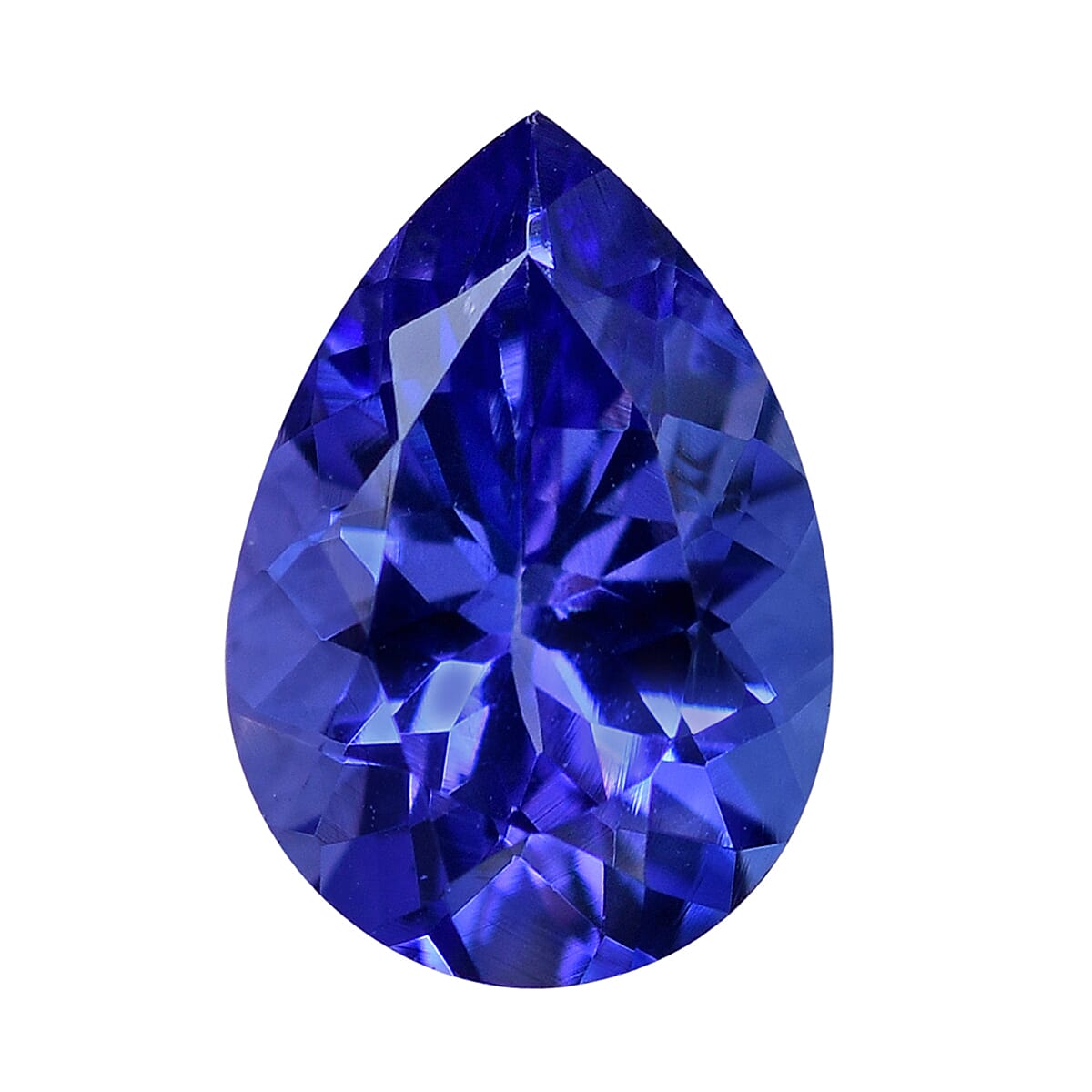 Certified and Appraised AAAA VIVID Tanzanite (Pear Free Size) Approx 12.01 ctw