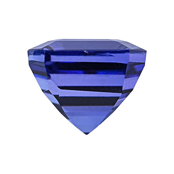 Certified And Appraised Asscher Cut AAAA Tanzanite (Sqr Free Size) 4.00 Ctw