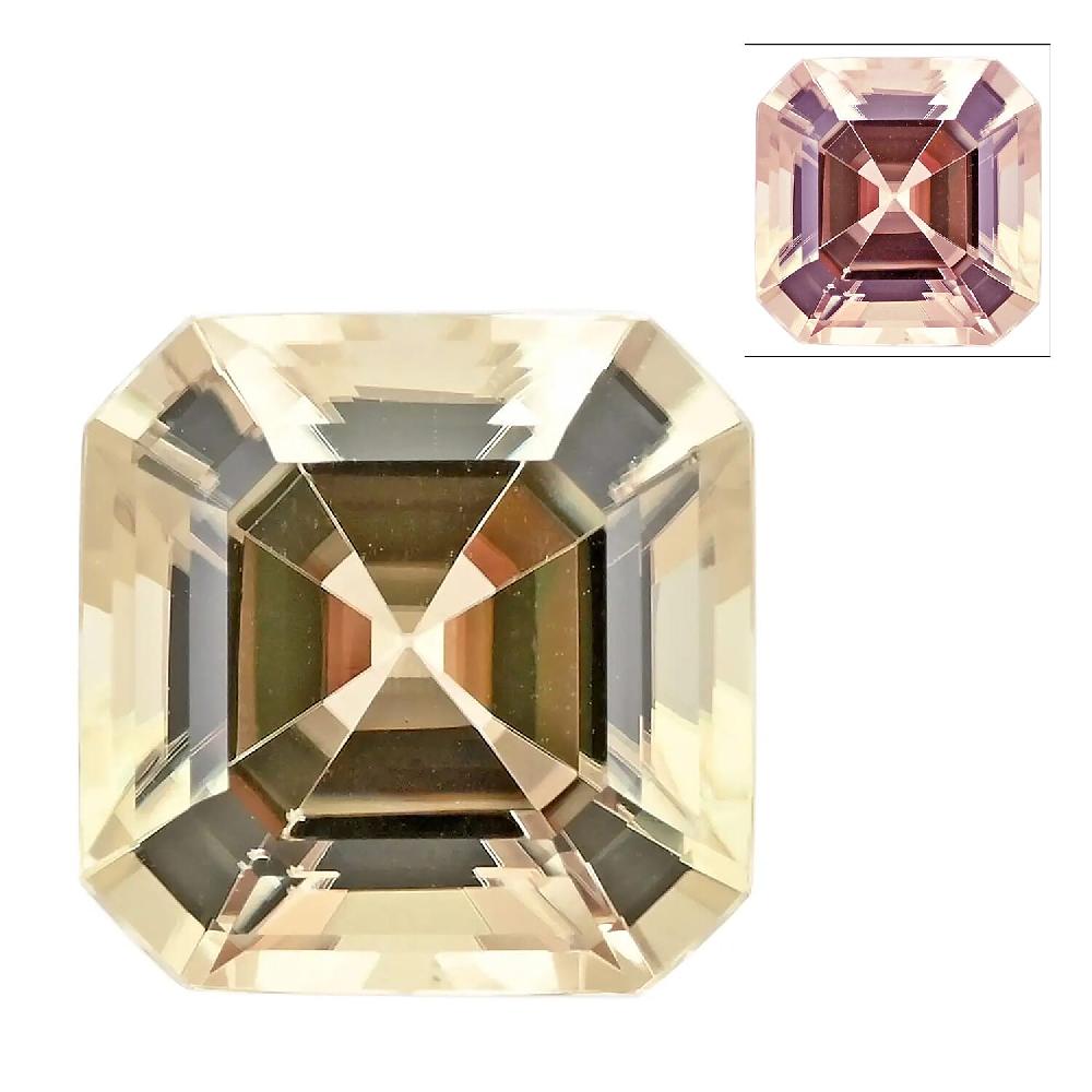 Certified and Appraised Asscher Cut AAAA Turkizite (Sqr Free Size) 6.00 ctw