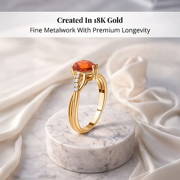 Certified And Appraised Iliana AAA Songea Sapphire And G-H SI Diamond 1.55 Ctw Ring In 18K Yellow Gold