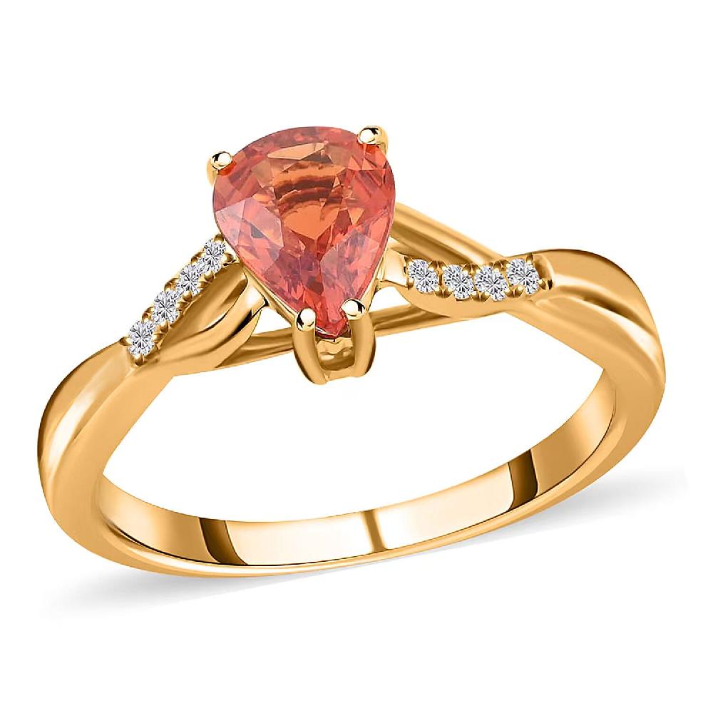 Certified and Appraised Iliana AAA Songea Sapphire and G-H SI Diamond 1.55 ctw Ring in 18K Yellow Gold