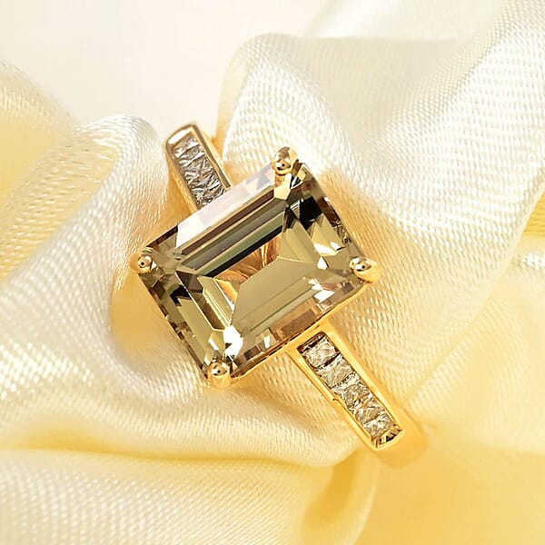 Certified And Appraised Iliana AAA Turkizite And G-H SI Diamond 3.25 Ctw Ring In 18K Yellow Gold