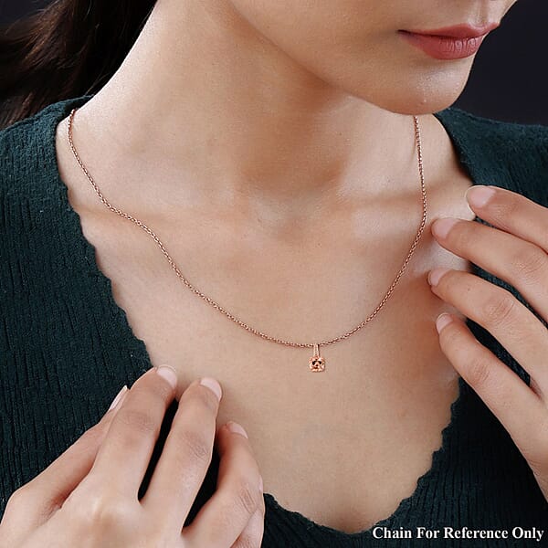 Certified And Appraised Luxoro 14K Rose Gold AAA Marropino Morganite And G-H I2 Diamond Pendant Without Chain 3.75 Ctw
