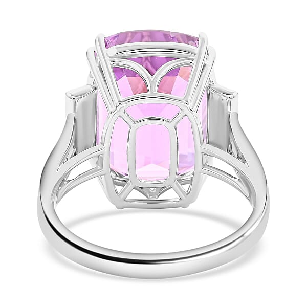 Certified And Appraised Rhapsody 950 Platinum AAAA Patroke Kunzite And E-F VS Diamond Ring 7.35 Grams 14.15 Ctw