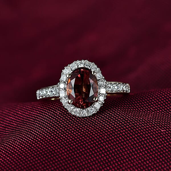 Certified & Appraised AAA Byzantine Tourmaline And G-H SI Luxuriant Lab Grown Diamond 2.75 Ctw Ring In 10K Yellow Gold