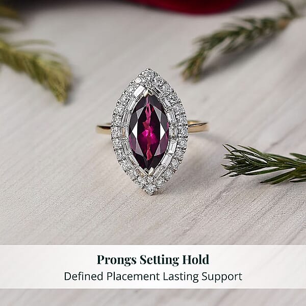 Certified & Appraised AAA Radiant Ember Garnet And Luxuriant Lab Grown Diamond G-H SI 3.63 Ctw Ring In 10K Yellow Gold