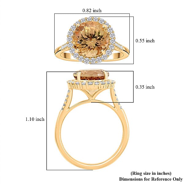 Certified & Appraised AAA Turkizite And I2 Diamond 5.25 Ctw Halo Ring In 14K Yellow Gold 4.31 Grams (Del. In 10-15 Days)