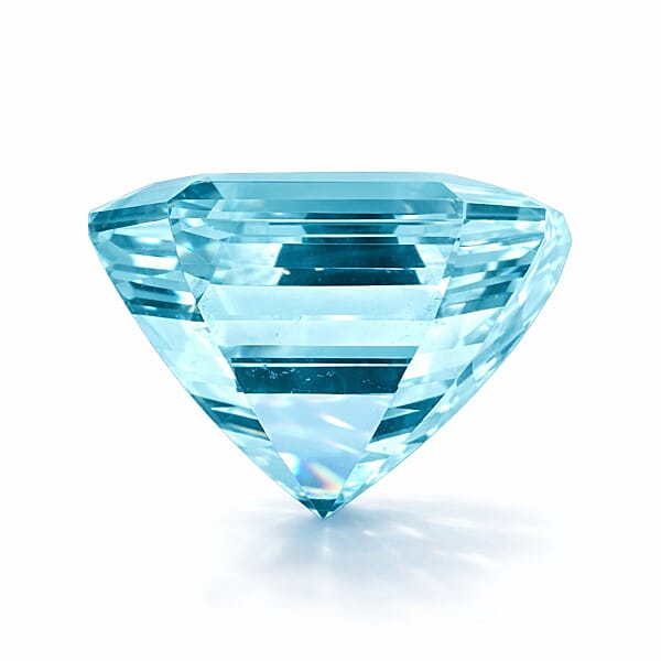 Certified & Appraised AAAA Asscher Cut Santa Maria Aquamarine (Sqr Free Size) 7.11 Ctw