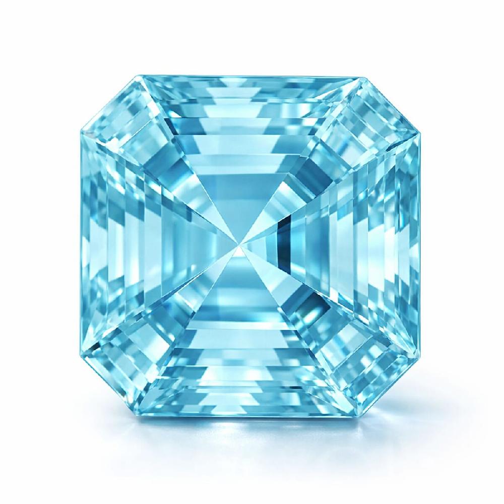 Certified & Appraised AAAA Asscher Cut Santa Maria Aquamarine (Sqr Free Size) 7.11 ctw