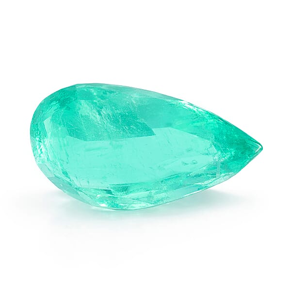 Certified & Appraised AAAA Boyaca Colombian Emerald (Pear Free Size) 4.00 Ctw