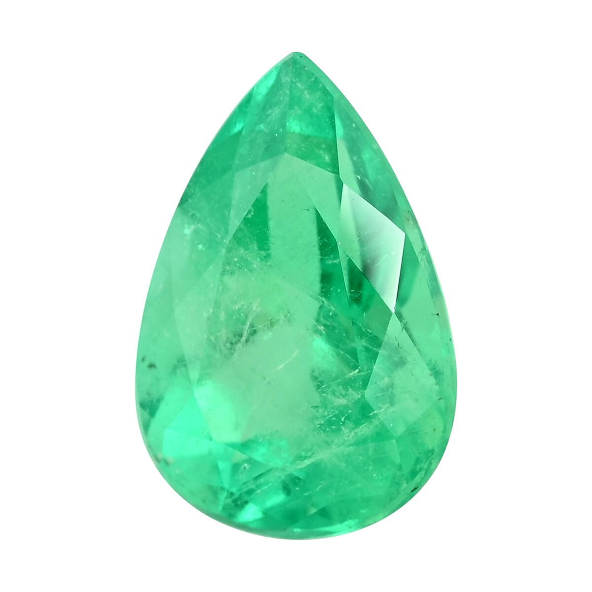 Certified & Appraised AAAA Boyaca Colombian Emerald (Pear Free Size) 2.00 ctw