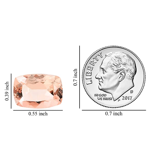 Certified & Appraised AAAA Marropino Morganite (Cush 14x10 Mm) 5.50 Ctw