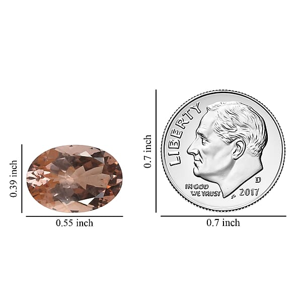 Certified & Appraised AAAA Marropino Morganite (Ovl 14x10 Mm) 5.00 Ctw