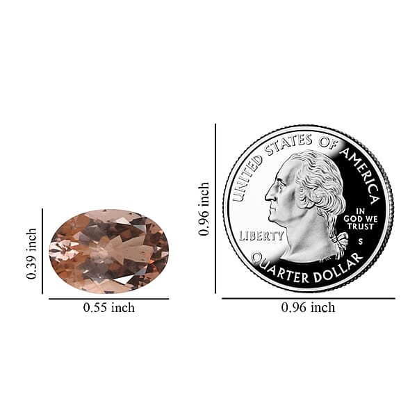 Certified & Appraised AAAA Marropino Morganite (Ovl 14x10 Mm) 5.00 Ctw