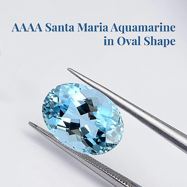 Certified & Appraised AAAA Santa Maria Aquamarine (Ovl Free Size) 4.25 Ctw Loose Gemstones For Jewelry Oval Cut Aquamarine Loose Aquamarine Gemstone