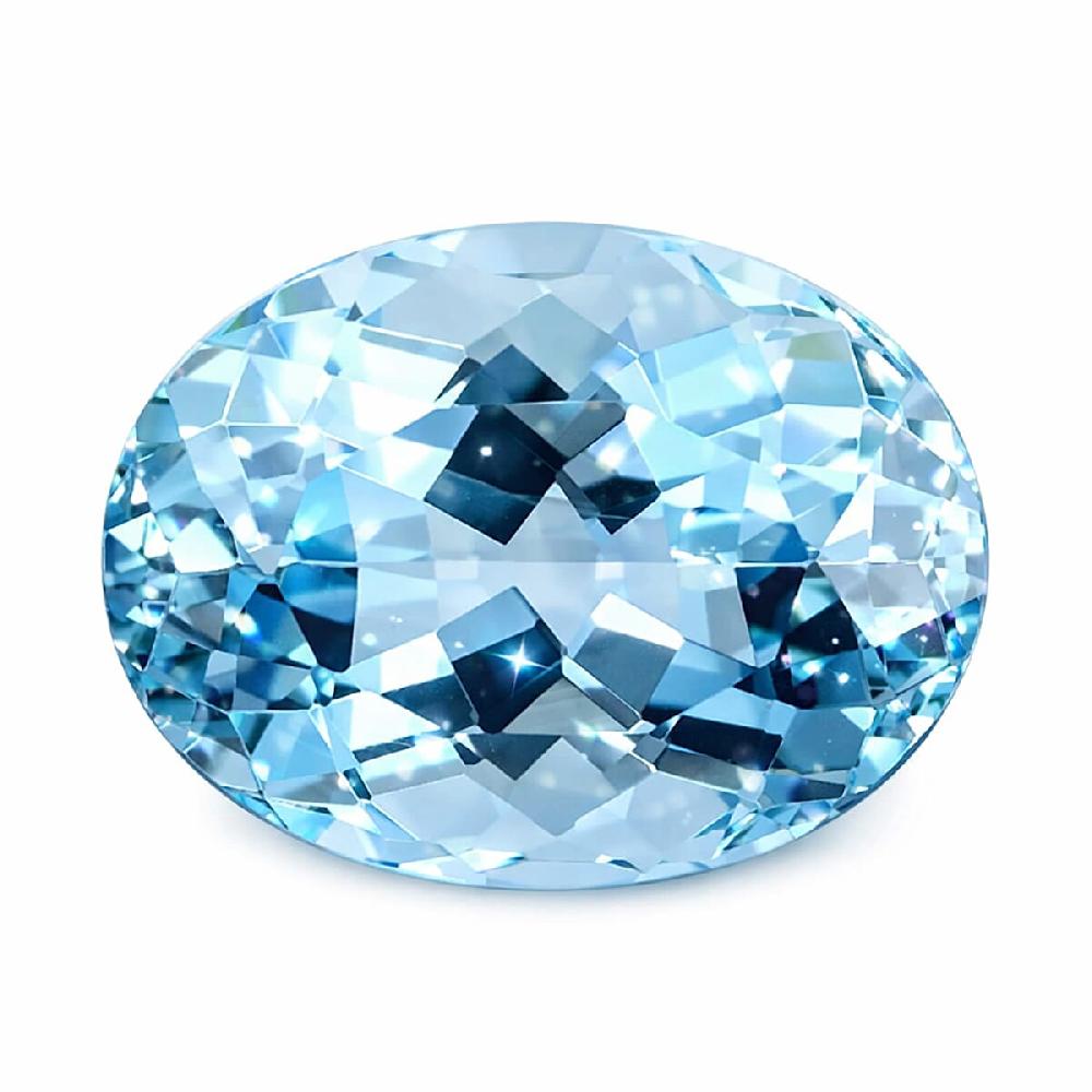 Certified & Appraised AAAA Santa Maria Aquamarine (Ovl Free Size) 4.25 ctw Loose Gemstones for Jewelry Oval Cut Aquamarine Loose Aquamarine Gemstone