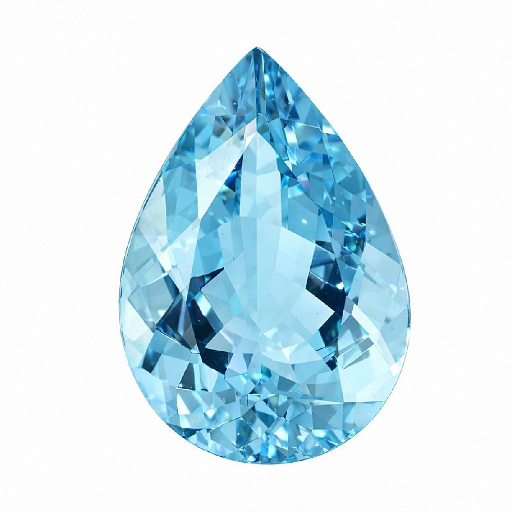 Certified & Appraised AAAA Santa Maria Aquamarine (Pear Free Size) 5.90 ctw