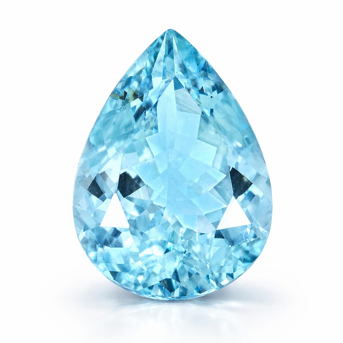 Certified & Appraised AAAA Santa Maria Aquamarine (Pear 14x10.2 Mm) 5.04 Ctw
