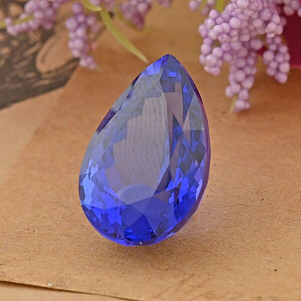 Certified & Appraised AAAA Tanzanite (Pear Free Size) 17.00 Ctw
