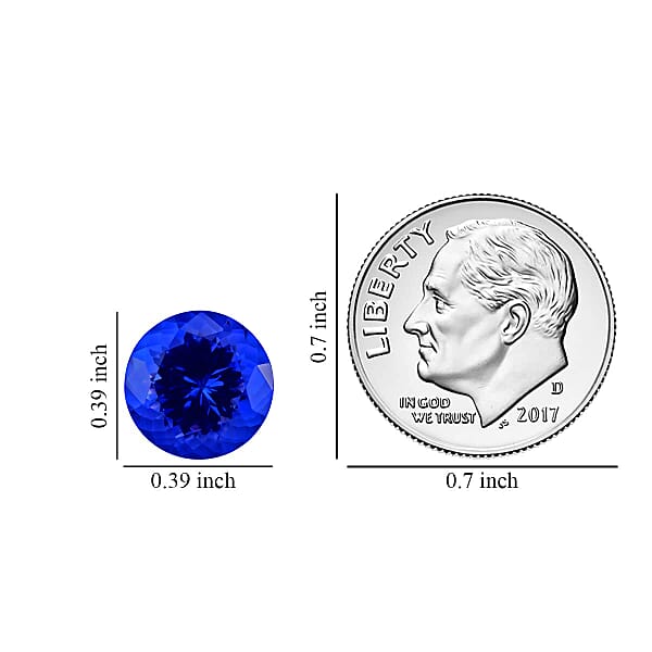 Certified & Appraised AAAA Tanzanite (Rnd 10 Mm) 4.00 Ctw