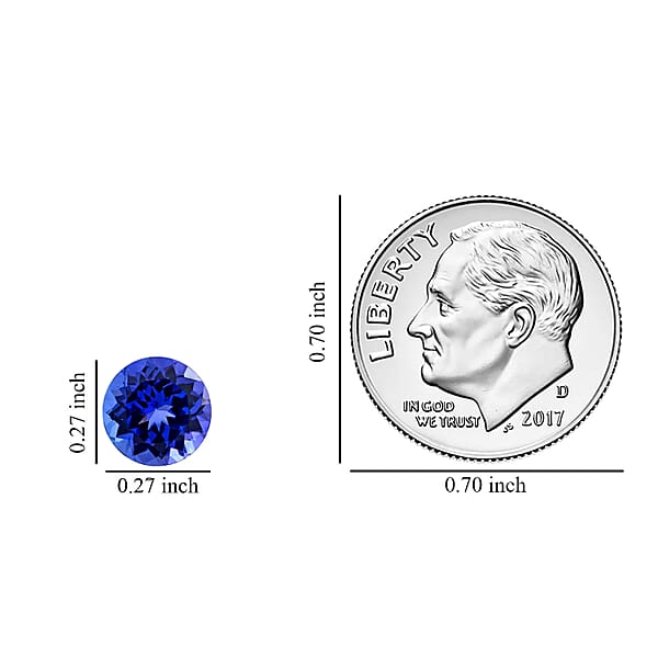 Certified & Appraised AAAA Tanzanite (Rnd 7 Mm) Loose Tanzanite Certified Tanzanite Loose Gem Loose Gemstones Loose Stones Jewelry Stones 1.25 Ctw