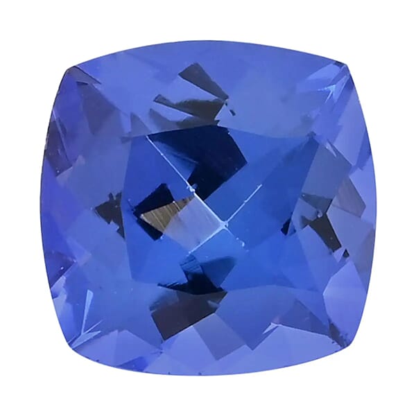 Certified & Appraised AAAA Tanzanite Set Of 2 Cushion Shaped Loose Tanzanite 2.00 Ctw Set For Earrings Ring Necklace Making Loose Gemstone Set For Jewelry (Cush 6 Mm)