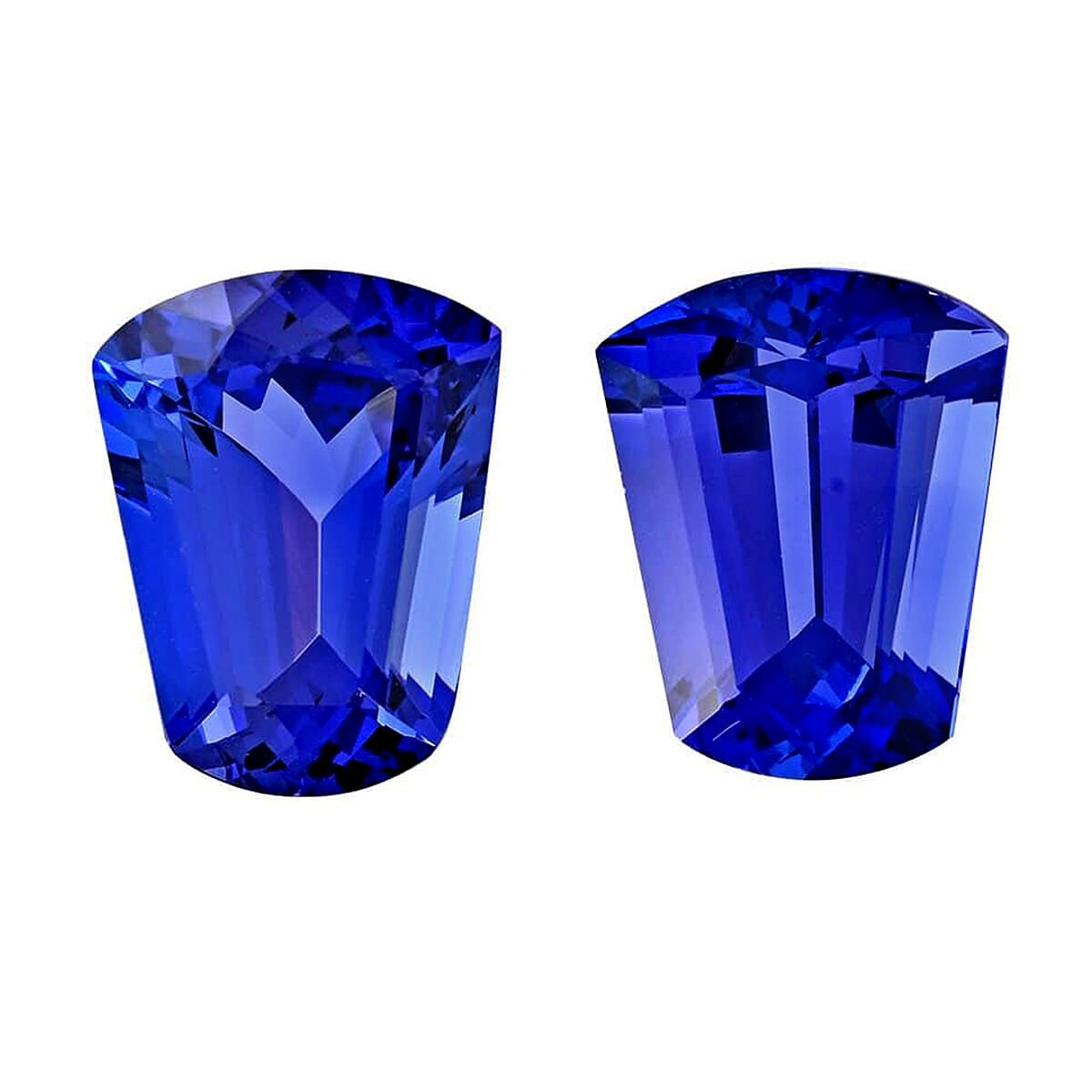 Certified & Appraised AAAA Tanzanite Set of 2 (Fancy 15x11.5 mm) 17.79 ctw
