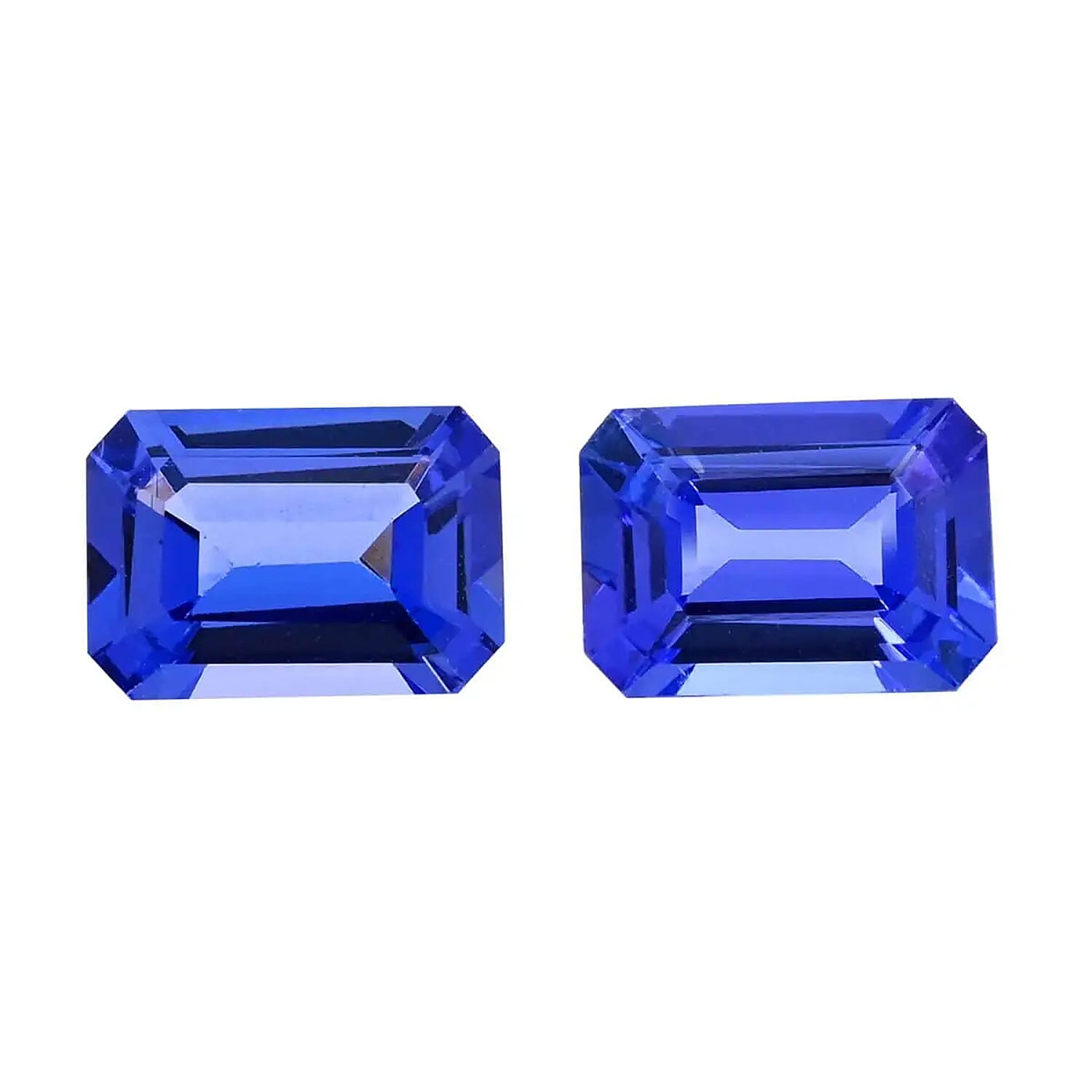 Certified & Appraised AAAA Tanzanite Set of 2 (Oct 7x5 mm) 2.00 ctw Loose Gemstones Gemstone For Jewelry Jewelry Stones