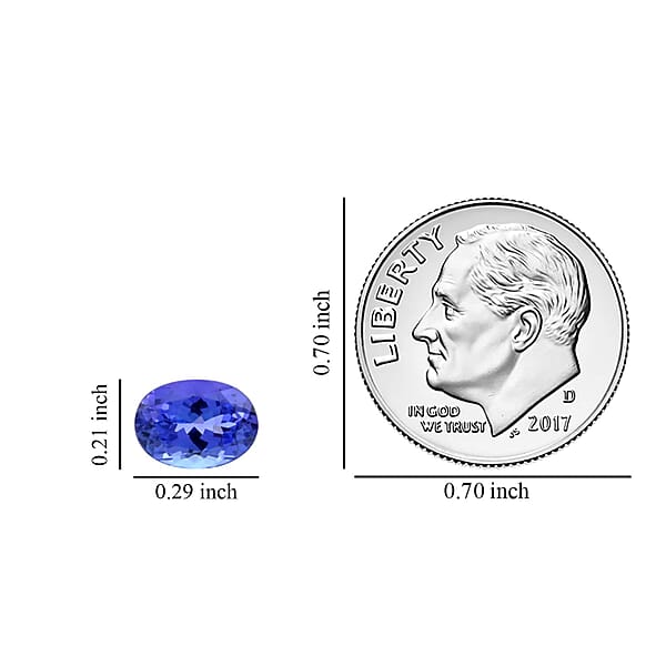Certified & Appraised AAAA Tanzanite Set Of 2 (Ovl 7.5x5.5 Mm) 2.00 Ctw