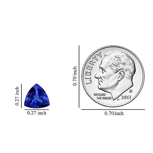Certified & Appraised AAAA Tanzanite Set Of 2 (Trl 7 Mm) 2.00 Ctw