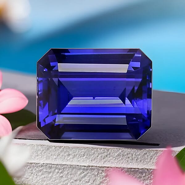 Certified & Appraised AAAA Vivid Tanzanite (Octagon Size Varies) 10.00 Ctw