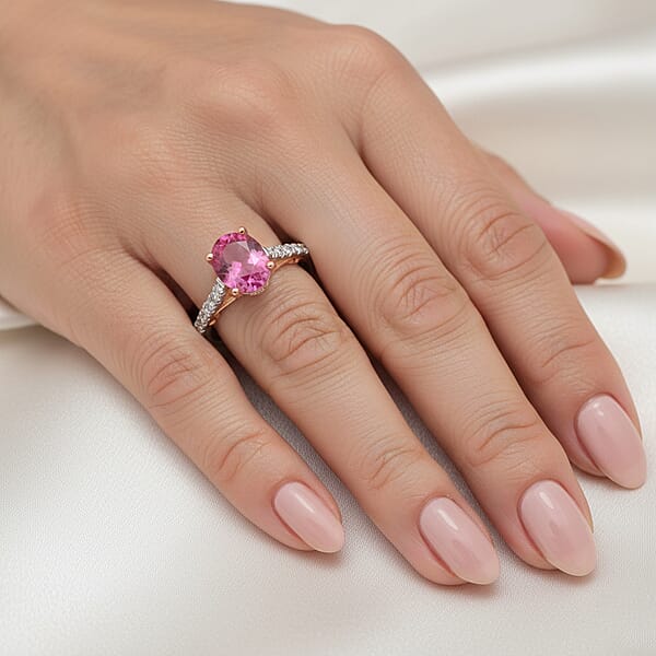 Certified & Appraised Iliana 18K Rose And White Gold AAA Montepuez Ruby And SI Diamond Ring 4.15 Grams 2.35 Ctw