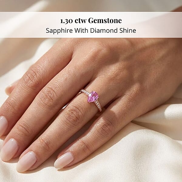 Certified & Appraised Iliana 18K Rose Gold AAA Madagascar Pink Sapphire And SI Diamond Ring 1.30 Ctw
