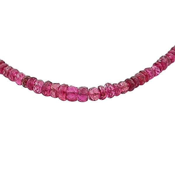 Certified & Appraised Iliana AAAA Ouro Fino Rubellite 53.00 Ctw Beaded Graduated Necklace In 18K Yellow Gold 18-20 Inches