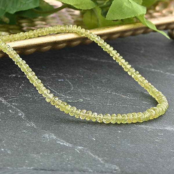 Certified & Appraised Iliana AAAA Sava Sphene 60.00 Ctw Beaded Necklace In 18K Yellow Gold 18 Inches