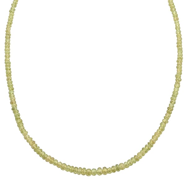 Certified & Appraised Iliana AAAA Sava Sphene 60.00 Ctw Beaded Necklace In 18K Yellow Gold 18 Inches