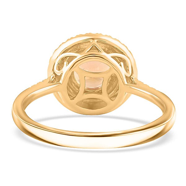 Certified & Appraised Luxoro AAA Imperial Topaz And G-H I2 Diamond 2.00 Ctw Ring In 10K Yellow Gold