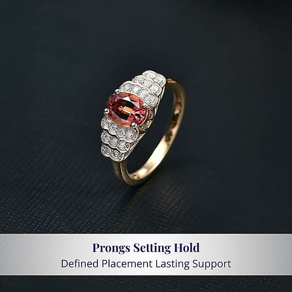Certified & Appraised Luxoro AAA Madagascar Color Change Garnet And I2 Diamond 1.75 Ctw Ring In 10K Yellow Gold
