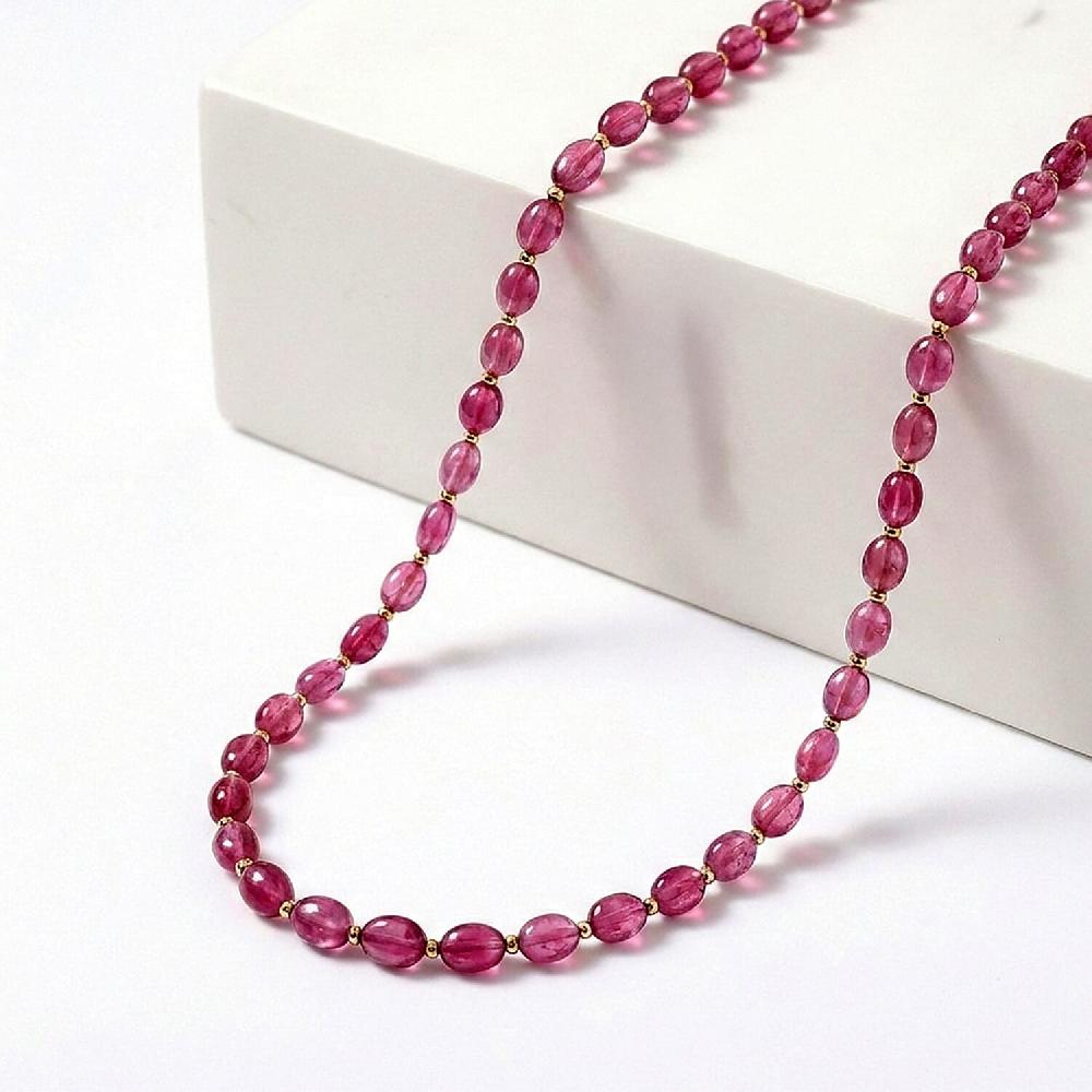 Certified & Appraised Luxoro AAA Niassa Ruby (FF) 105.00 Ctw Beaded Necklace 14K Yellow Gold 18-20 Inches