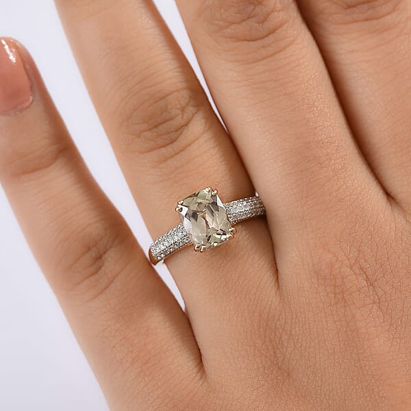 Certified & Appraised Luxoro AAA Turkizite And G-H I2 Diamond 2.75 Ctw Ring In 14K Yellow Gold