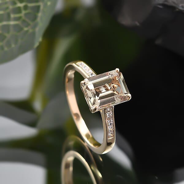 Certified & Appraised Luxoro AAA Turkizite And G-H I2 Diamond 2.86 Ctw Ring In 14K Yellow Gold