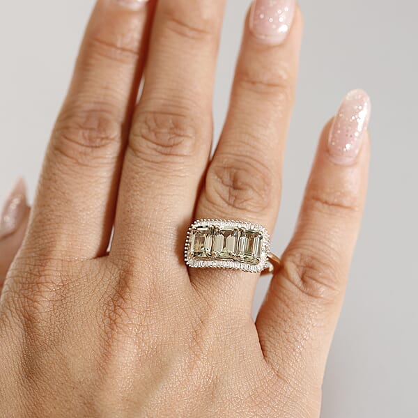 Certified & Appraised Luxoro AAA Turkizite And I2 Diamond 3.85 Ctw Ring In 14K Yellow Gold (Del. In 12-15 Business Days)