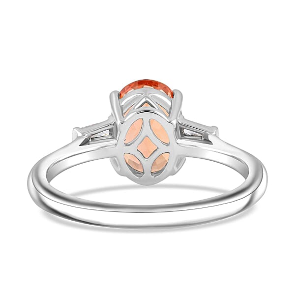 Certified & Appraised Rhapsody 950 Platinum AAAA Imperial Topaz Diamond (E-F VS) Ring (5.21 G) 3.30 Ctw