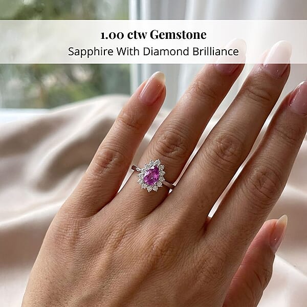 Certified & Appraised Rhapsody 950 Platinum AAAA Madagascar Purple Sapphire And E-F VS Diamond Ring 5.40 Grams 1.00 Ctw